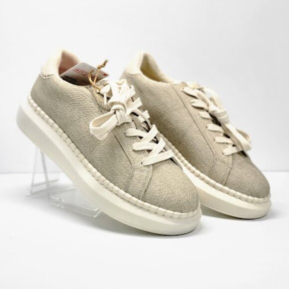 ROXY WOMEN'S stellar platform cream  sneakers Size 8.5 NEW - Picture 1 of 8